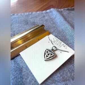 Sterling Silver Trinity Celtic Triquetra‎ Pendant Necklace